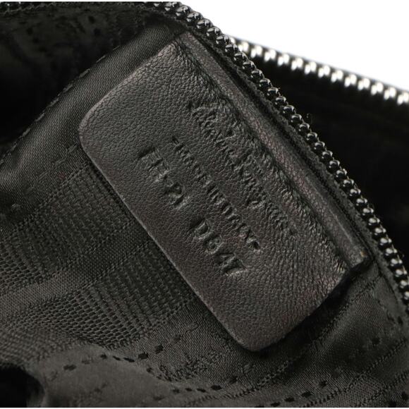 Salvatore Ferragamo Black Lambskin 2-Way Bag Gancini Logo Satchel - Picture 7 of 10